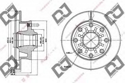 DJ PARTS bd1225 -  Тормозной диск